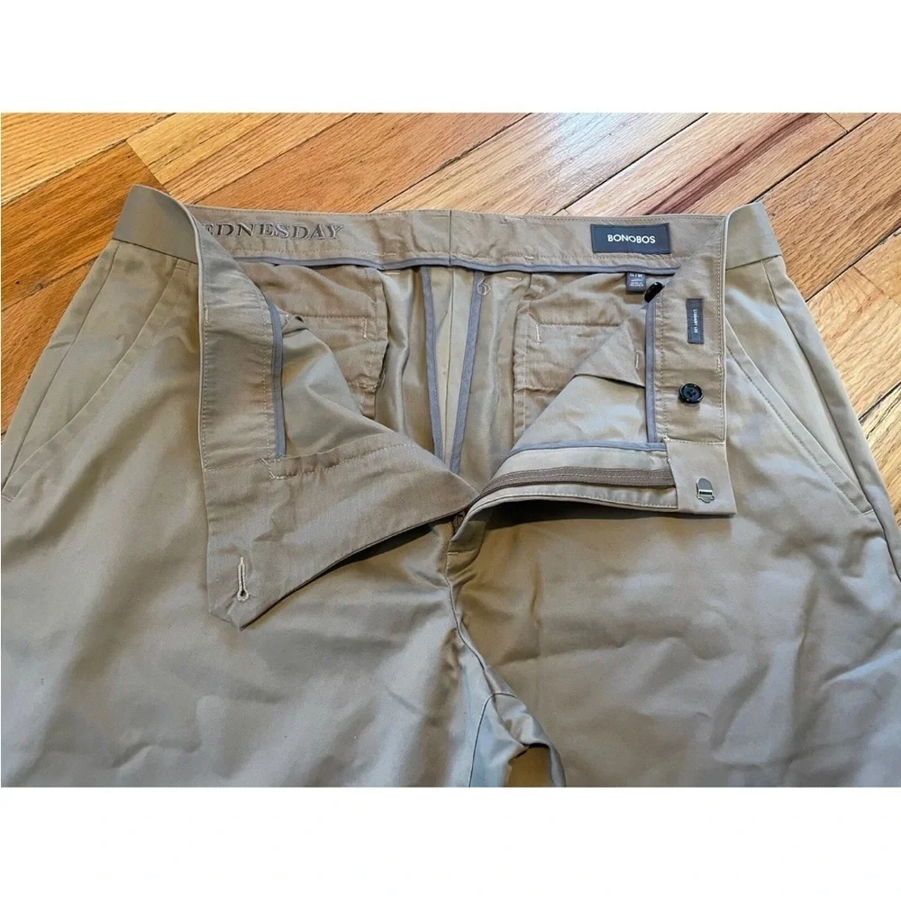 Bonobos Wednesday Chino Pants Mens Size 36x30 Beige Khaki Straight Leg Fit EUC